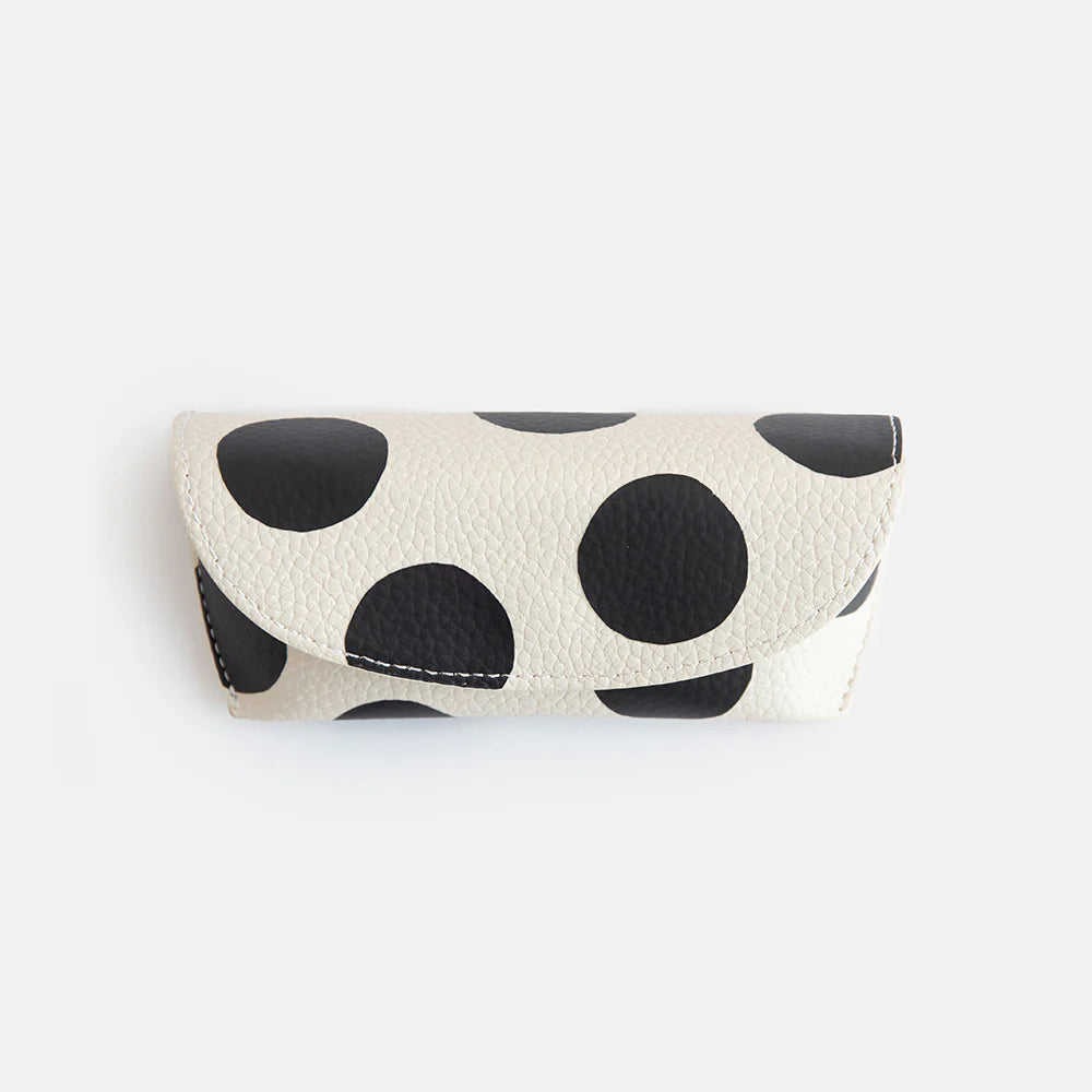 Mono Scattered Dot Flap Glasses Case