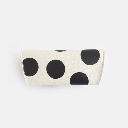 Mono Scattered Dot Flap Glasses Case
