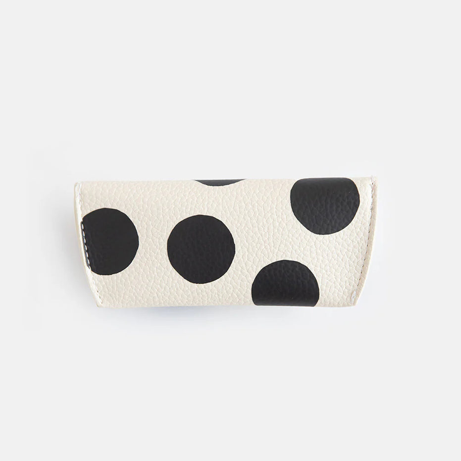 Mono Scattered Dot Flap Glasses Case