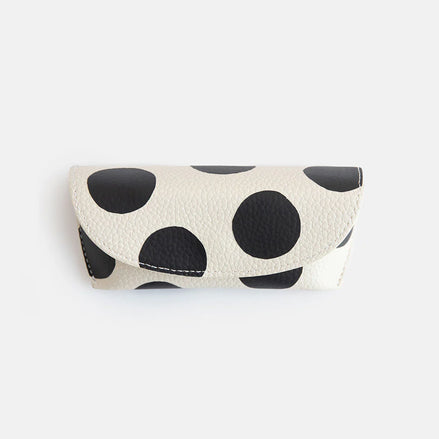 Mono Scattered Dot Flap Glasses Case