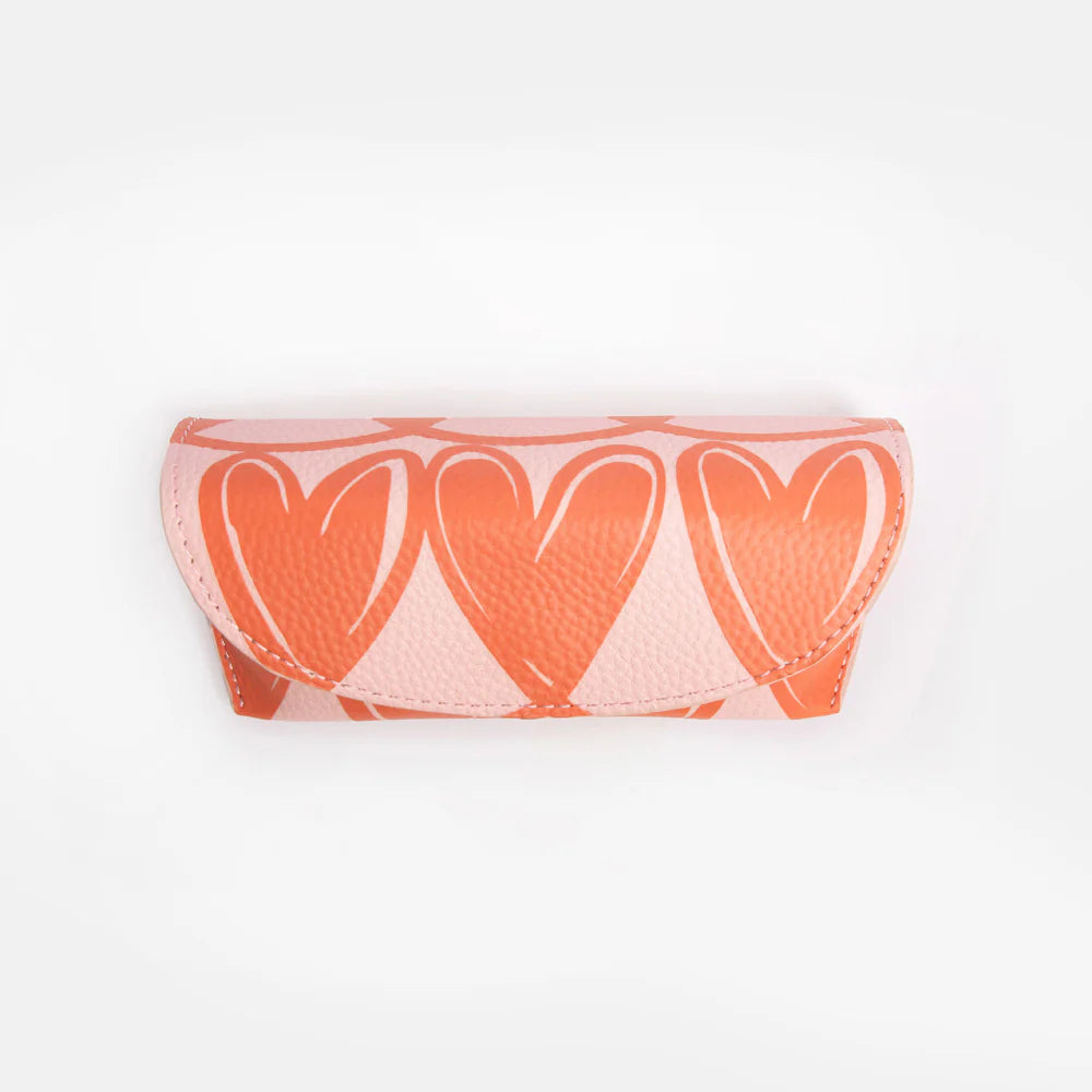 Pink Linked Hearts - Glasses Flap Case