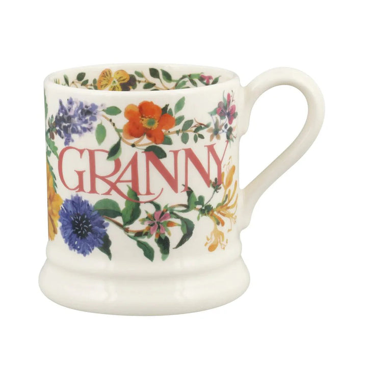 Garden Flowers Granny 1/2 pint Mug
