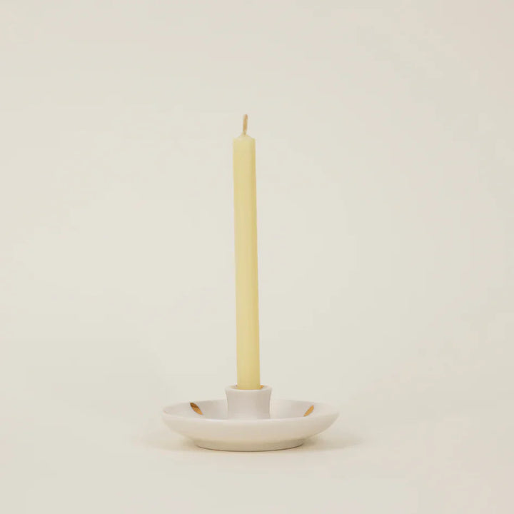 Gold Brush Mark Candle Holder