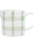 Green Check Stoneware Mini Jug