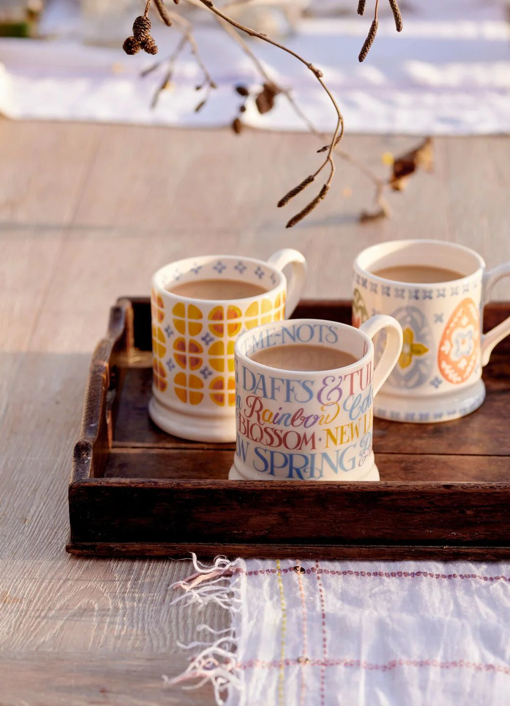 Easter Toast Daffodils &amp; Tulips 1/2 Pint Mug