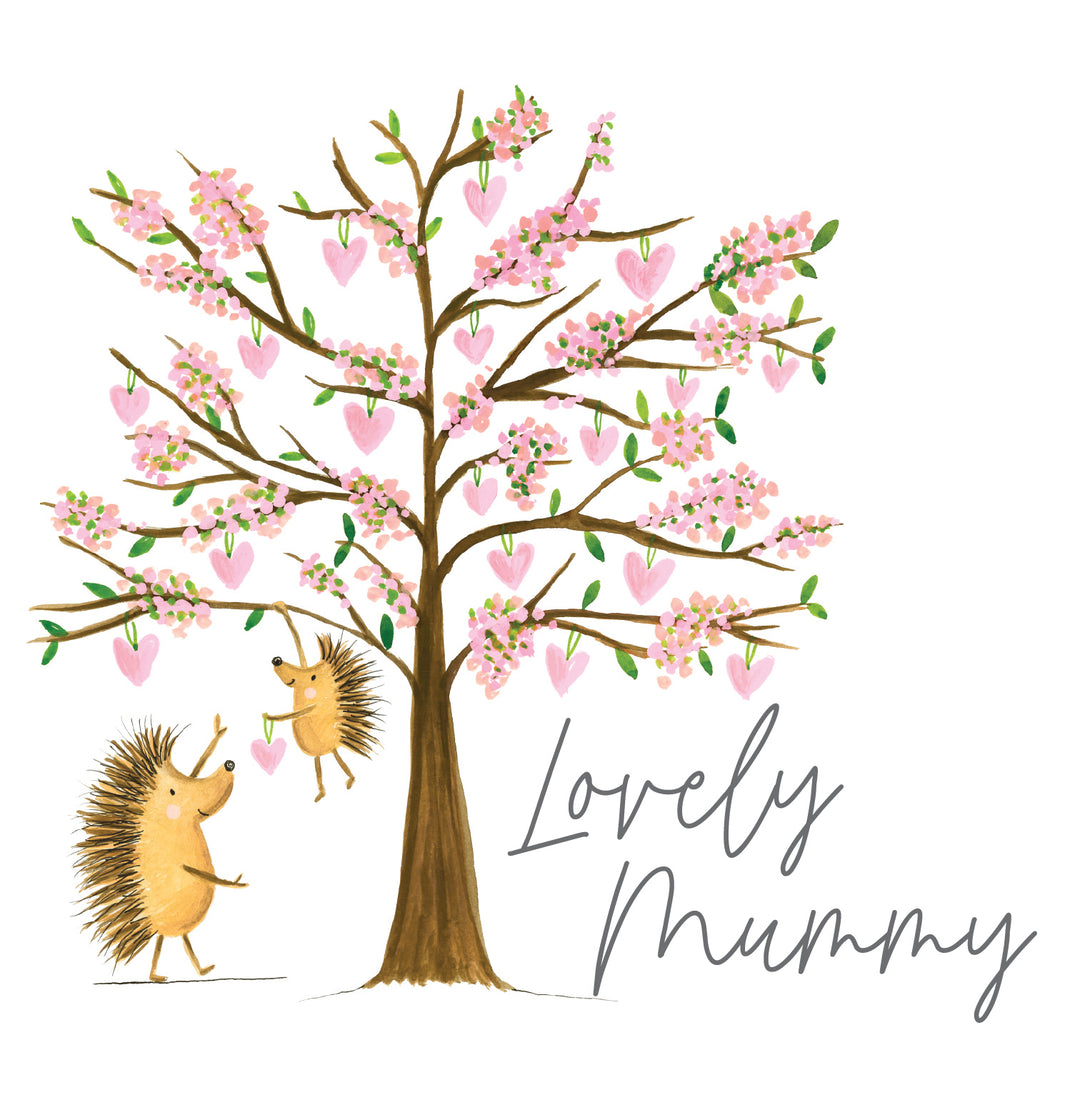 Lovely Mummy – Little Hedgehog hanging off Heart Tree