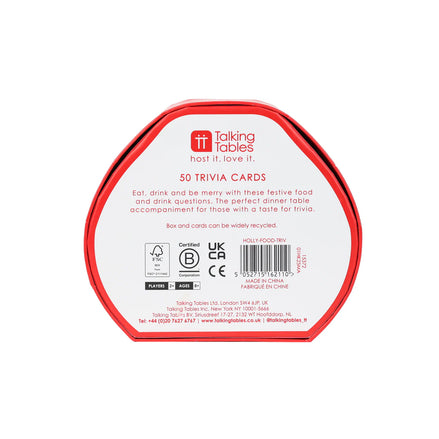 Botanical Holly Food and Drink Trivia Game