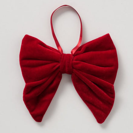 Velvet Hanging Red Bow