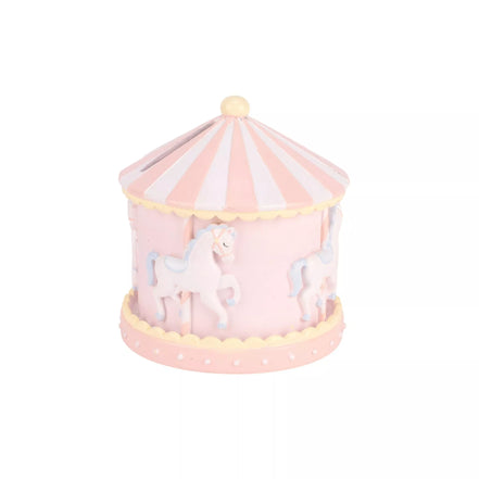 Hello Baby Carousel Money Box 11cm - Pink