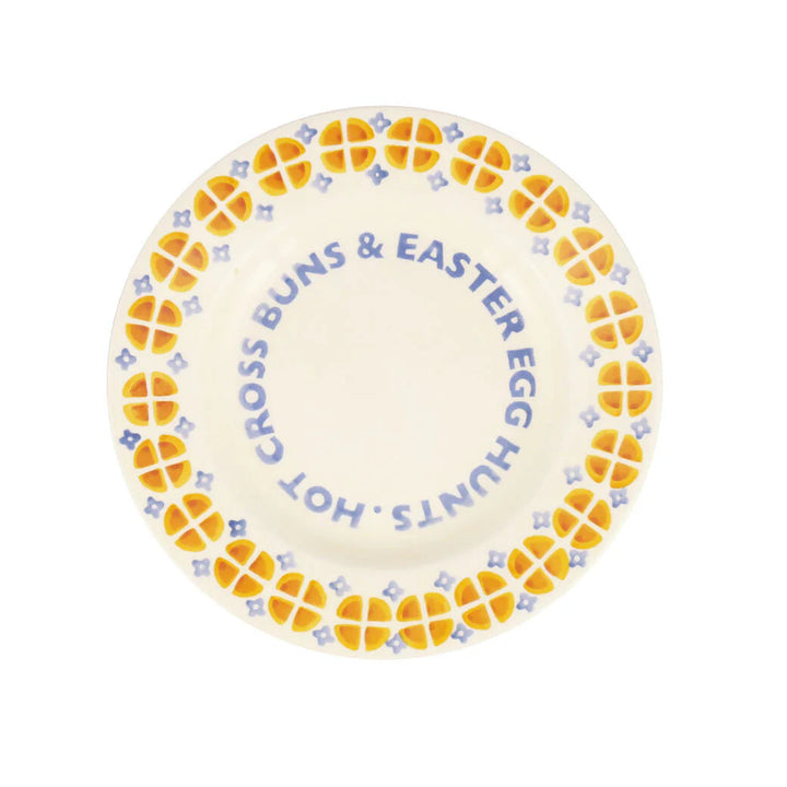 Easter Eggs Hot Cross Buns 8 1/2 Inch Plate