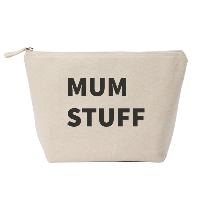 Large 'Mum Stuff' Pouch - Natural