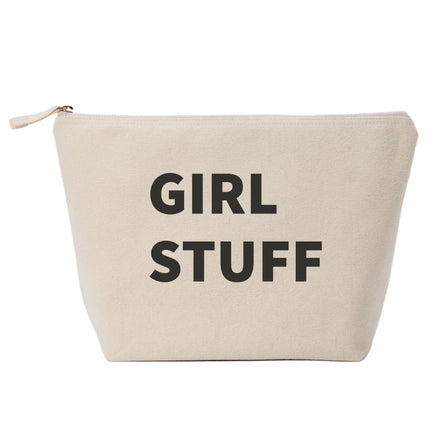 Large 'Girl Stuff' Pouch - Natural