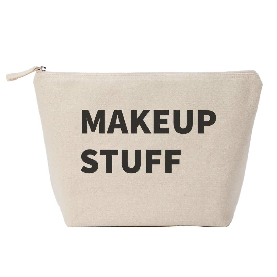 Large 'Make Up Stuff' Pouch - Natural