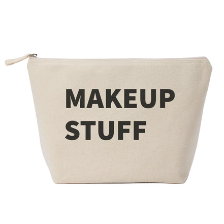 Large 'Make Up Stuff' Pouch - Natural