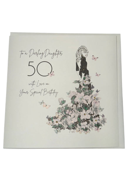 50th Darling Daughter Birthday - Card Large
