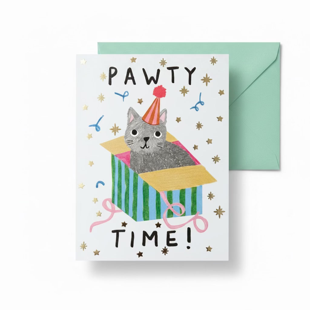 Pawty Time Card