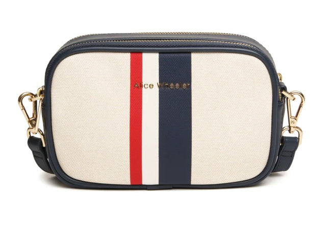 Navy Stripe Madrid Bag