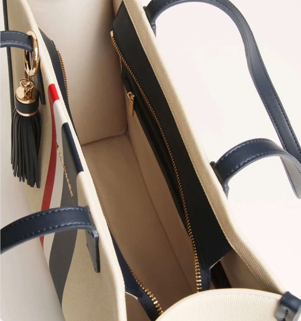 Amalfi Navy Stripe Tote Bag