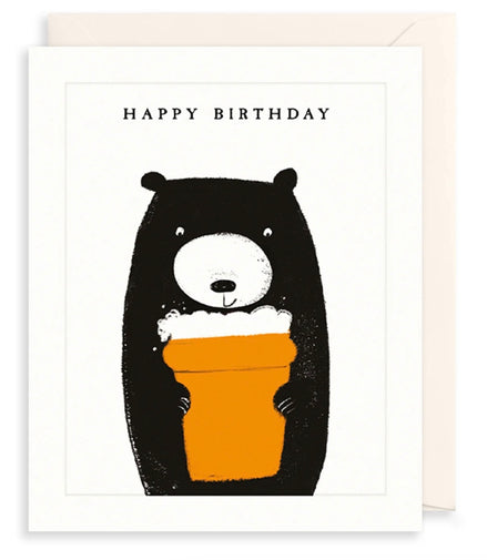 Happy Birthday Bear & Pint Card