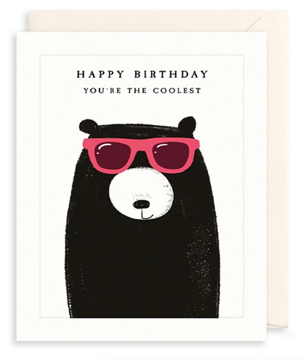 Bear In Sunglasses Birthday Card