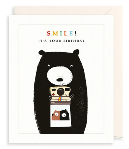 Bear & Camera Birthday Card