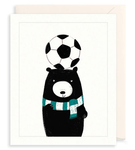 Bear & Football Card