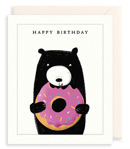 Bear & Doughnut Birthday Card