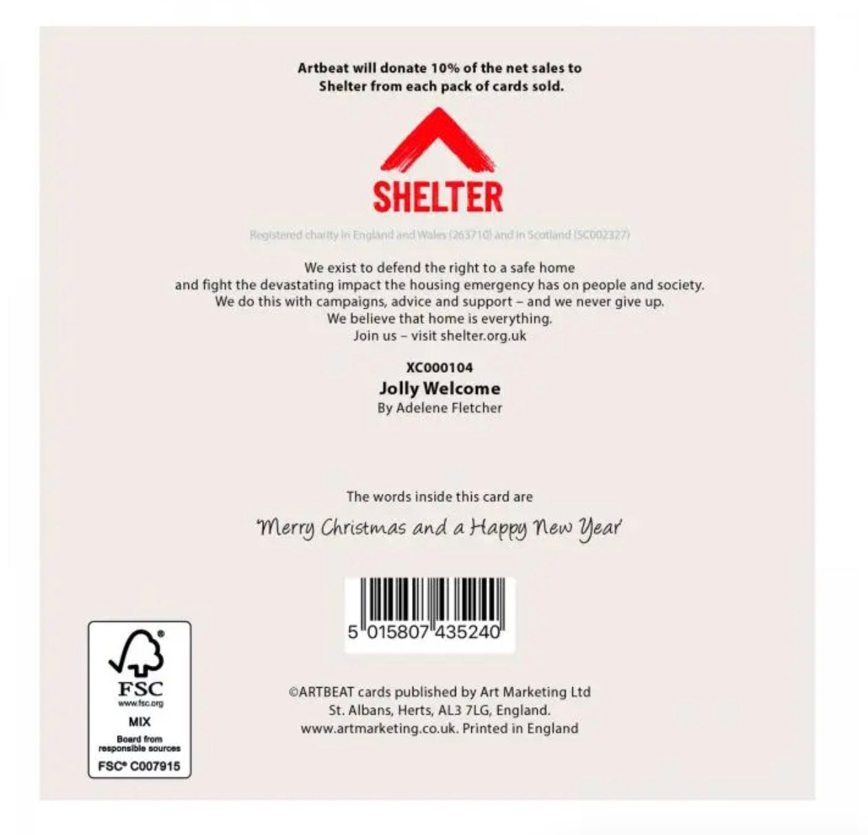 Jolly Welcome Christmas Cards - Pack of 6