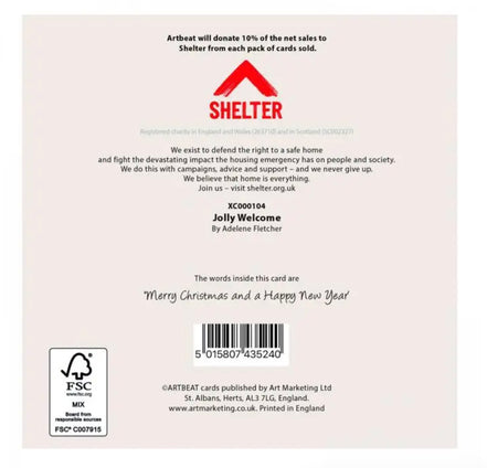 Jolly Welcome Christmas Cards - Pack of 6