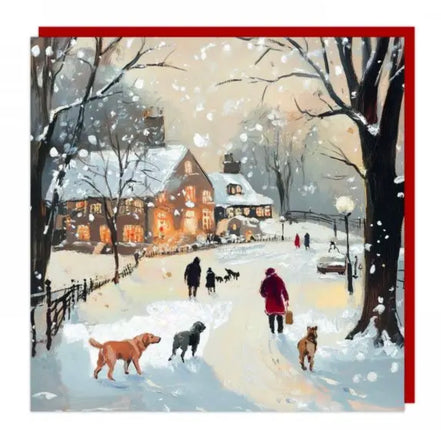 Boxing Day Stroll Christmas Cards - Pack of 6