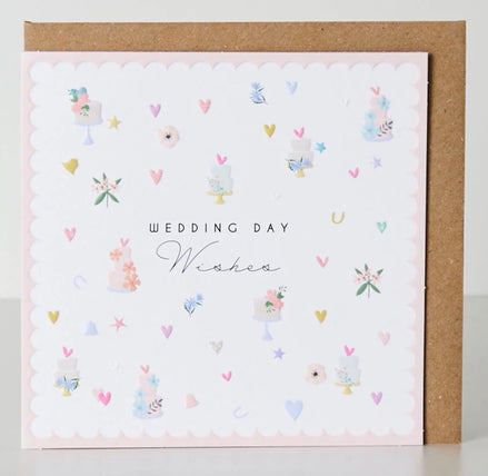 Wedding Day Wishes Card - Ditsy Meadow Collection