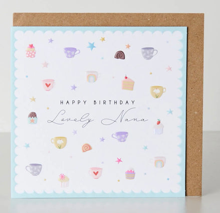 Happy Birthday Lovely Nana Card - Ditsy Collection