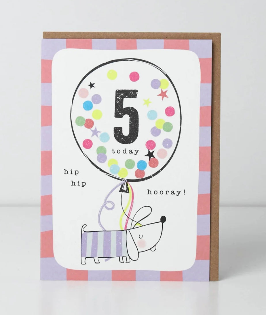 5 Toady Hip Hip Hooray! Birthday Card