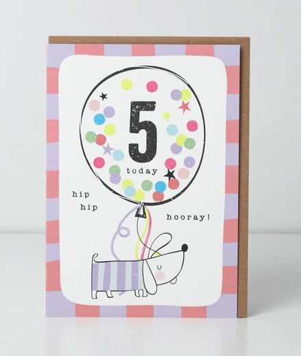 5 Toady Hip Hip Hooray! Birthday Card