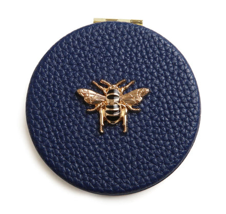 Round Compact Mirror - Navy