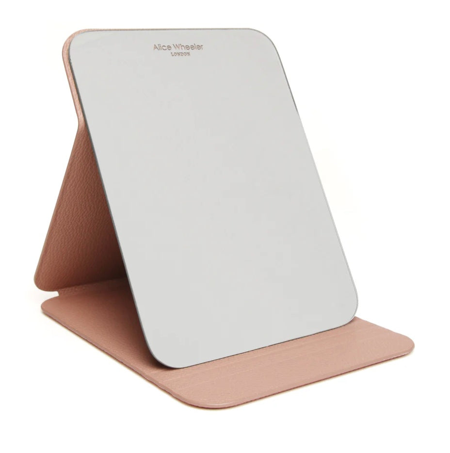 Folding Travel Mirror - Pink