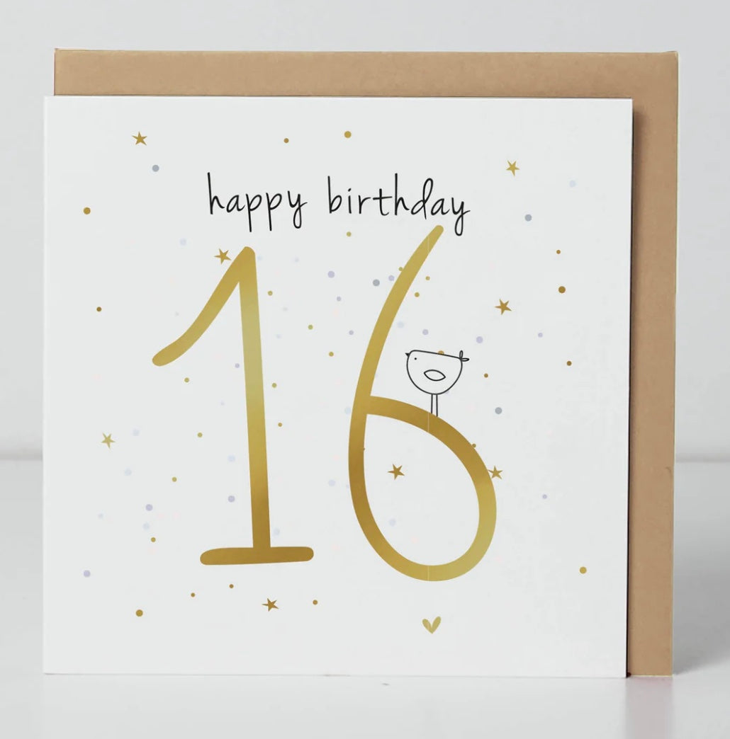 16th Birthday Birdie Card