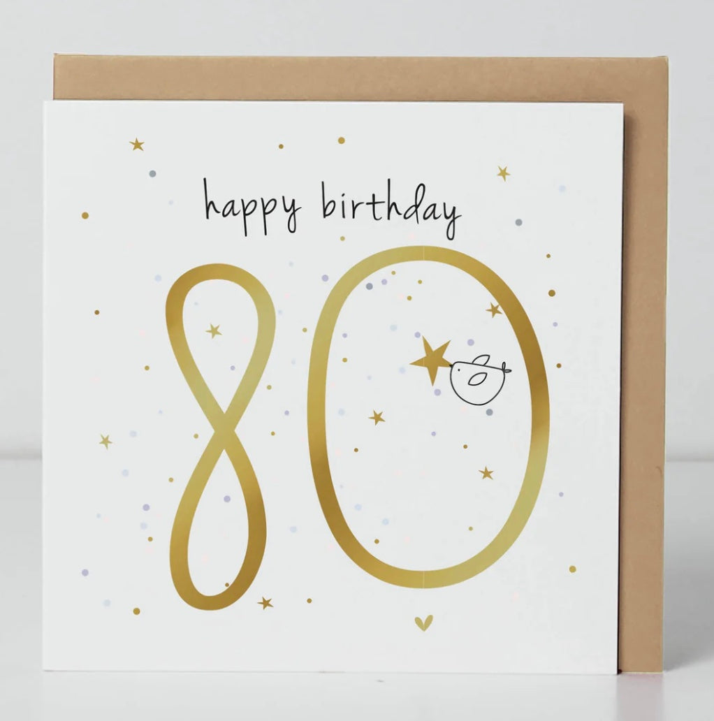 80th Birthday Birdie Card