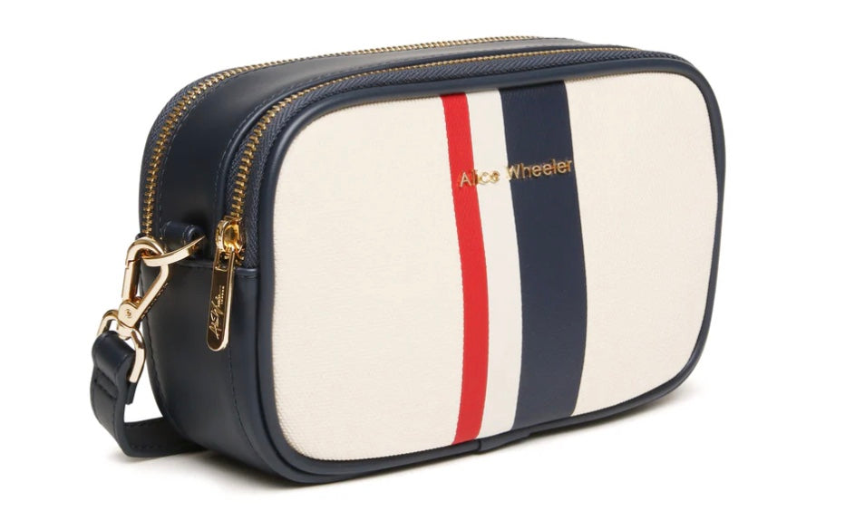 Navy Stripe Madrid Bag