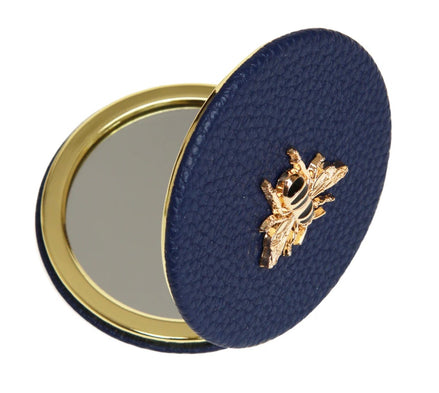 Round Compact Mirror - Navy