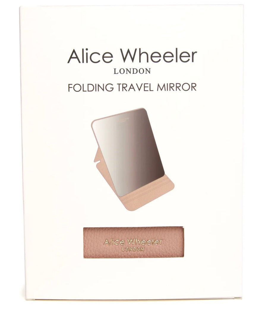Folding Travel Mirror - Pink