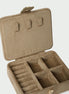Sand Mini Suede Jewellery Box