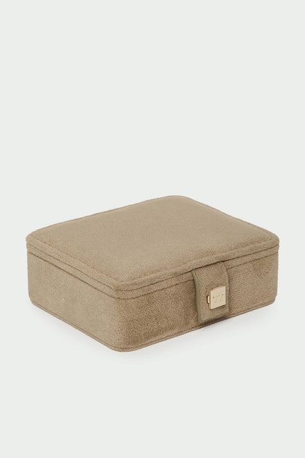 Sand Mini Suede Jewellery Box
