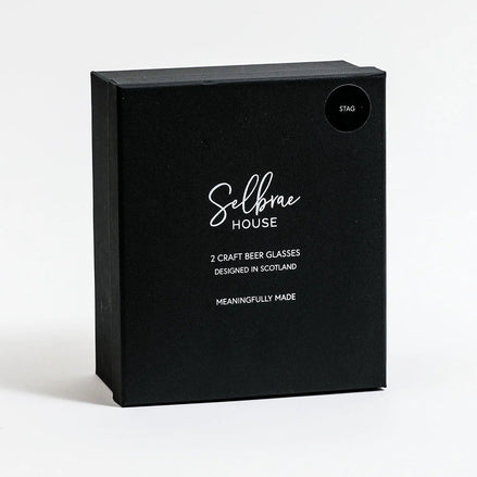 2 Craft Beer Glasses - Stag