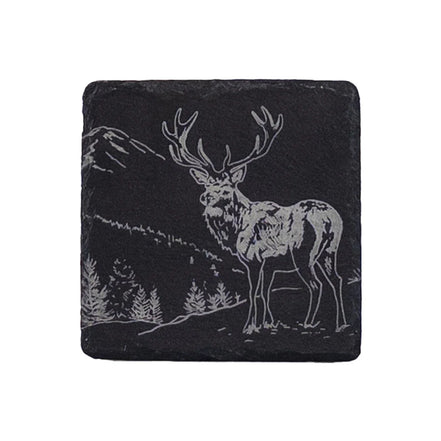 Single Slate Coaster - Scenic Stag