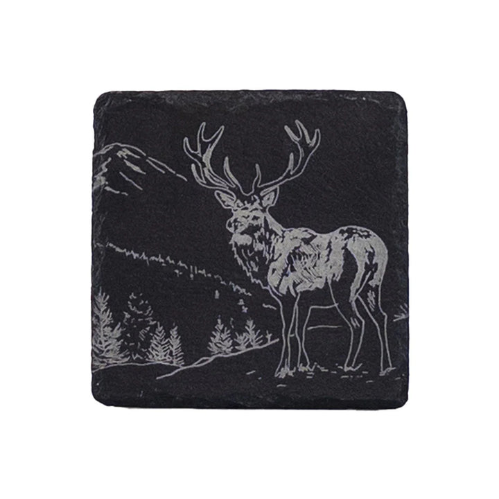 Single Slate Coaster - Scenic Stag