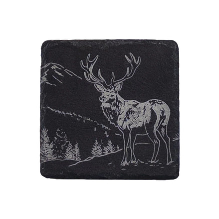 Single Slate Coaster - Scenic Stag