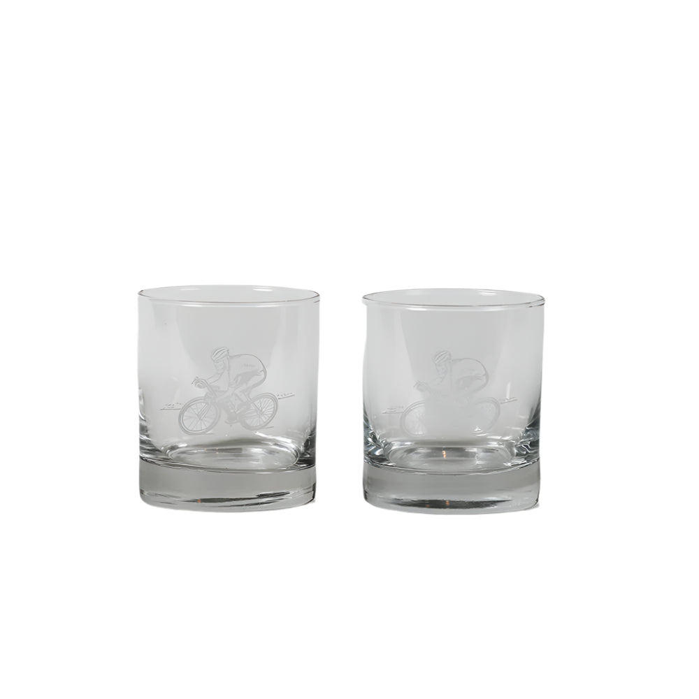 Cycling 2 Glass Tumblers