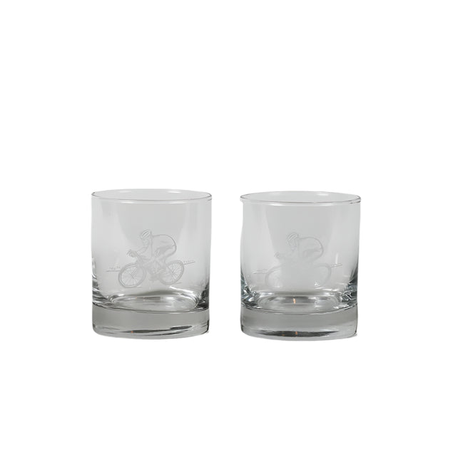 Cycling 2 Glass Tumblers