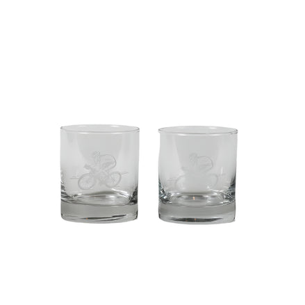 Cycling 2 Glass Tumblers